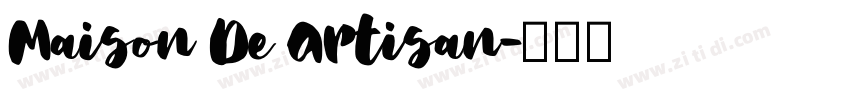 Maison De Artisan字体转换